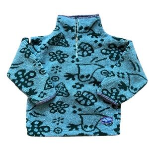 Oilily Pullover Teal Black Kids Sz 118 (6Y)